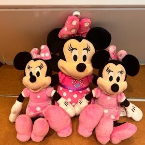 Disney Minnie Mouse Plush Toy Lot(3)